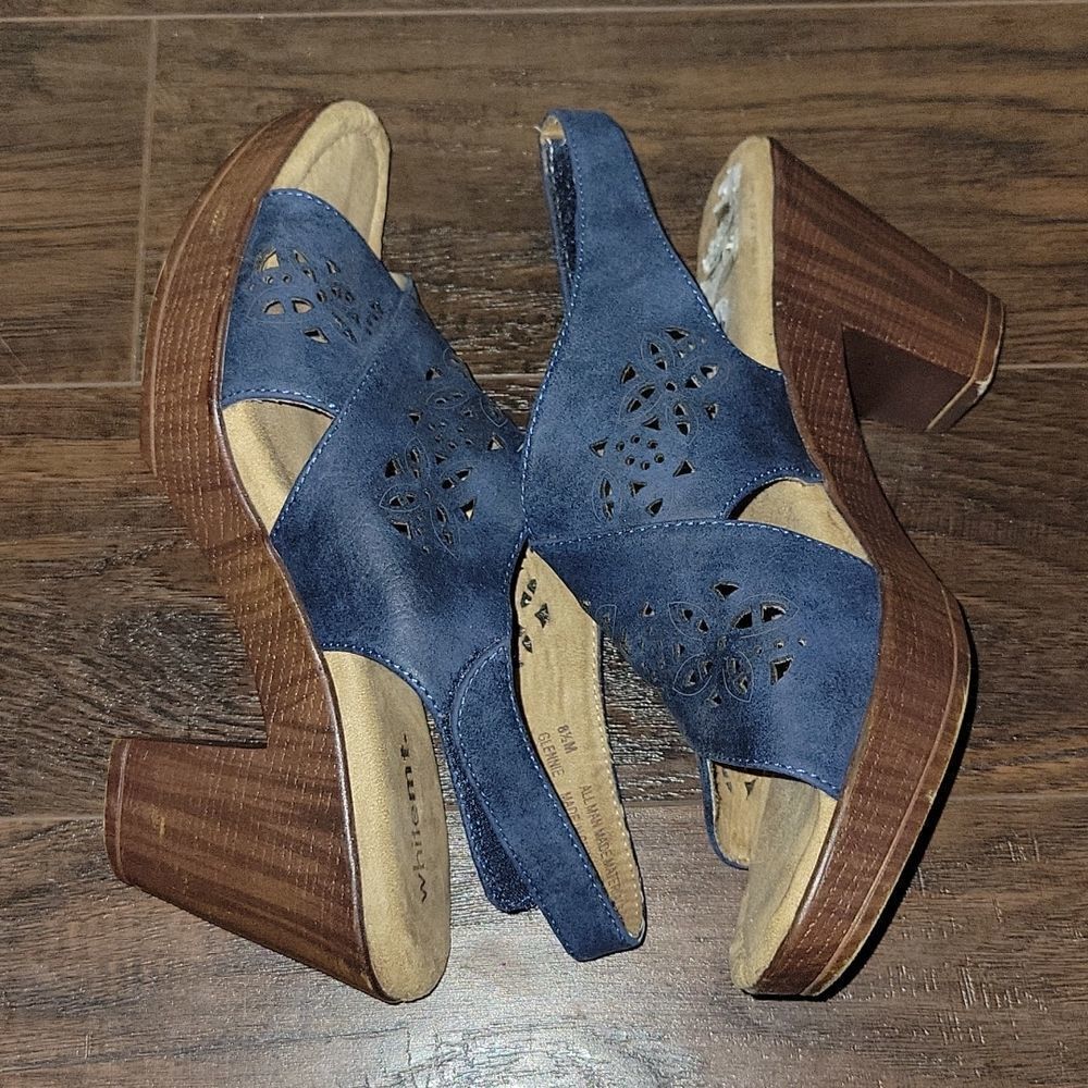 Whitemt. Blue Heels size 8.5 - Picture 5 of 6